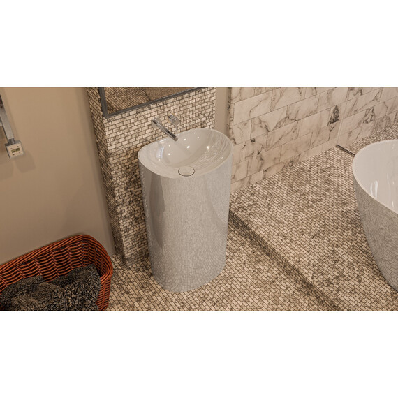 РАКОВИНА НАКЛАДНАЯ WHITECROSS STELLA 50X40 (БЕЛЫЙ ГЛЯНЕЦ)