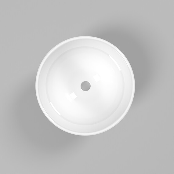 РАКОВИНА НАКЛАДНАЯ WHITECROSS AMETHYST D=50 (БЕЛЫЙ ГЛЯНЕЦ)