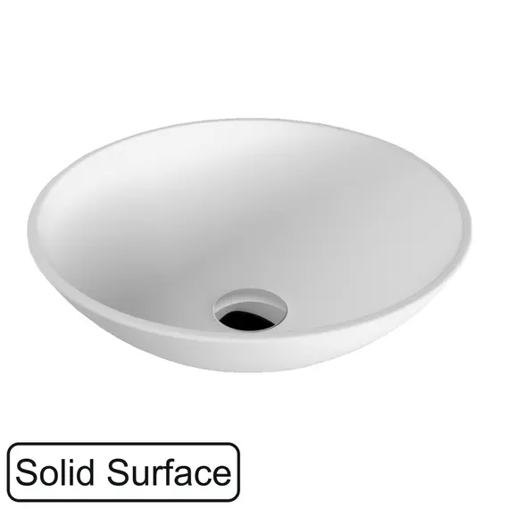 РАКОВИНА НАКЛАДНАЯ WHITECROSS JADE D=40,5 (БЕЛЫЙ МАТ)