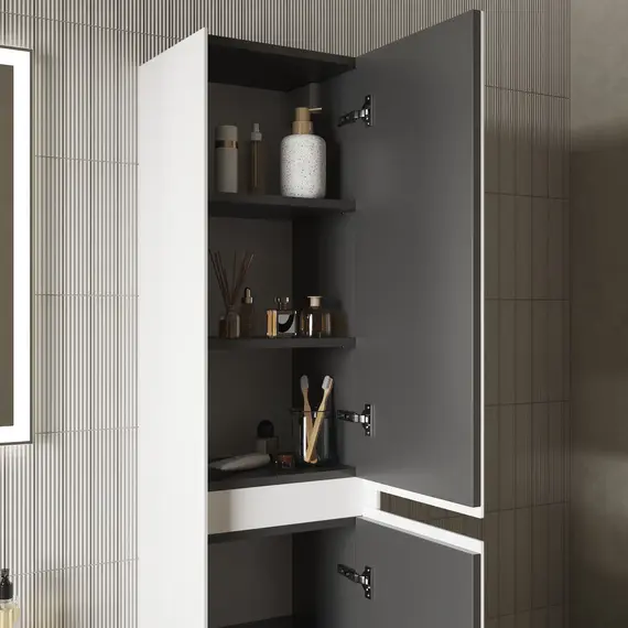 ШКАФ-ПЕНАЛ SANCOS CENTO ПОДВЕСНОЙ БЕЛЫЙ ГЛЯНЕЦ, 350Х300Х1600 ММ, , АРТ. PCN35W