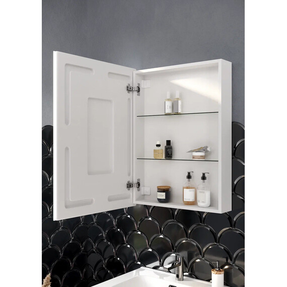 ЗЕРКАЛЬНЫЙ ШКАФ ДЛЯ ВАННОЙ КОМНАТЫ SANCOS  CUBE 600Х140Х800 С ПОДСВЕТКОЙ, АРТ.CU600