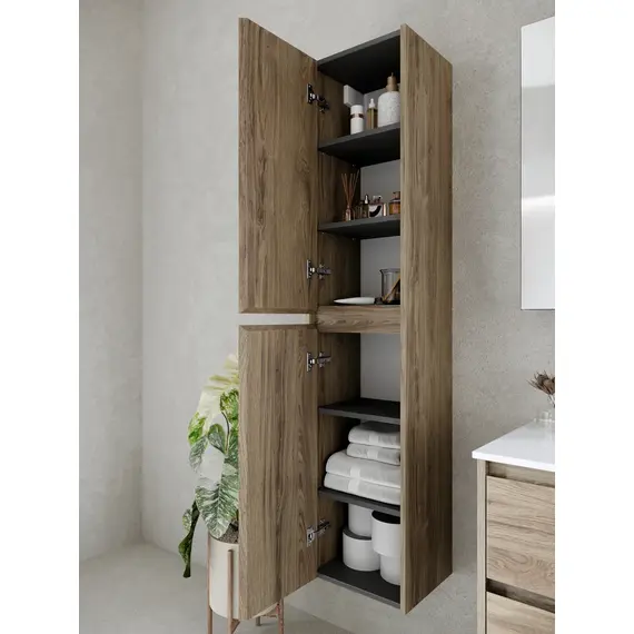 ШКАФ-ПЕНАЛ SANCOS LIBRA ПОДВЕСНОЙ ДУБ ЧАРЛЬСТОН, 350Х300Х1600 ММ,  АРТ. PLB35ECH