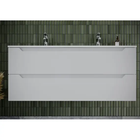 ТУМБА ПОДВЕСНАЯ SANCOS NORMA 2.0 1190Х450Х500, C ДВУМЯ ЯЩИКАМИ ОСНАЩЕННЫМИ ДОВОДЧИКАМИ, БЕЛЫЙ ГЛЯНЕЦ , АРТ. NR2.120-2W