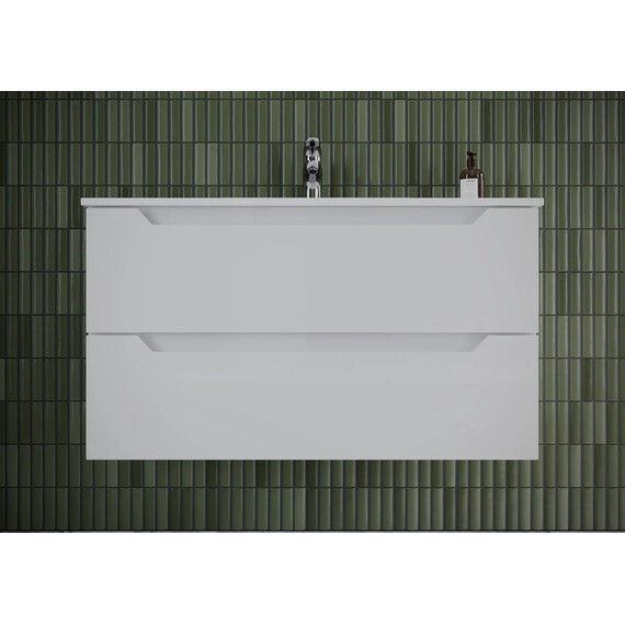 ТУМБА ПОДВЕСНАЯ SANCOS NORMA 2.0 890Х450Х500, C ДВУМЯ ЯЩИКАМИ ОСНАЩЕННЫМИ ДОВОДЧИКАМИ, БЕЛЫЙ ГЛЯНЕЦ , АРТ. NR2.090W