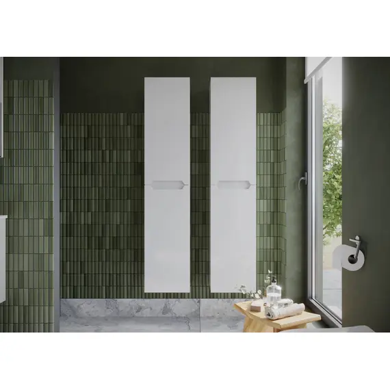 ШКАФ-ПЕНАЛ SANCOS NORMA 2.0 ПОДВЕСНОЙ БЕЛЫЙ ГЛЯНЕЦ, 350Х350Х1650 ММ, АРТ. PNR2.035W