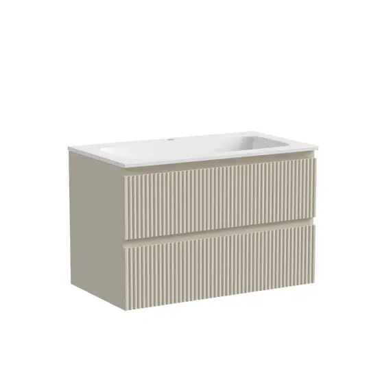 ТУМБА ПОДВЕСНАЯ SANCOS SNOB R 790Х445Х500, C ДВУМЯ ЯЩИКАМИ ОСНАЩЕННЫМИ ДОВОДЧИКАМИ, BEIGE SOFT , АРТ.SNR80CE