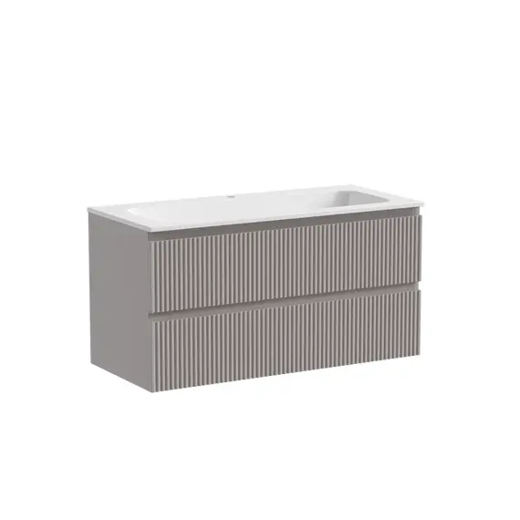 ТУМБА ПОДВЕСНАЯ SANCOS SNOB R 995Х445Х500, C ДВУМЯ ЯЩИКАМИ ОСНАЩЕННЫМИ ДОВОДЧИКАМИ, DOHA SOFT, АРТ.SNR100SM