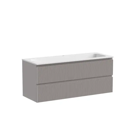 ТУМБА ПОДВЕСНАЯ SANCOS SNOB R 1195Х445Х500, C ДВУМЯ ЯЩИКАМИ ОСНАЩЕННЫМИ ДОВОДЧИКАМИ, DOHA SOFT, АРТ.SNR120SM