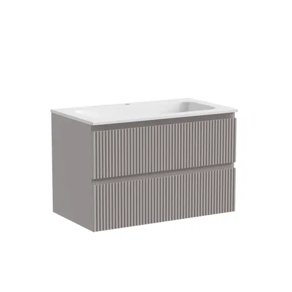 ТУМБА ПОДВЕСНАЯ SANCOS SNOB R 790Х445Х500, C ДВУМЯ ЯЩИКАМИ ОСНАЩЕННЫМИ ДОВОДЧИКАМИ, DOHA SOFT, АРТ.SNR80SM