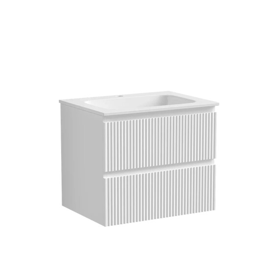 ТУМБА ПОДВЕСНАЯ SANCOS SNOB R 590Х445Х500, C ДВУМЯ ЯЩИКАМИ ОСНАЩЕННЫМИ ДОВОДЧИКАМИ, BIANCO, АРТ.SNR60W