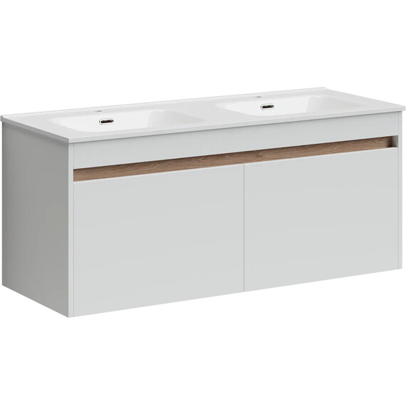 ТУМБА ПОДВЕСНАЯ SANCOS SMART 1190Х450Х500, 4 ЯЩИКА ОСНАЩЕННЫМИ ДОВОДЧИКАМИ, БЕЛЫЙ ГЛЯНЕЦ , АРТ. SM120-2W