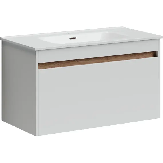 ТУМБА ПОДВЕСНАЯ SANCOS SMART 890Х450Х500, C ДВУМЯ ЯЩИКАМИ ОСНАЩЕННЫМИ ДОВОДЧИКАМИ, БЕЛЫЙ ГЛЯНЕЦ , АРТ. SM90W