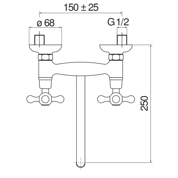 СМЕСИТЕЛЬ ДЛЯ ВАННЫ NOBILI GRAZIA GRC5003BR ANCIENT BRONZE СОСТАРЕННАЯ БРОНЗА