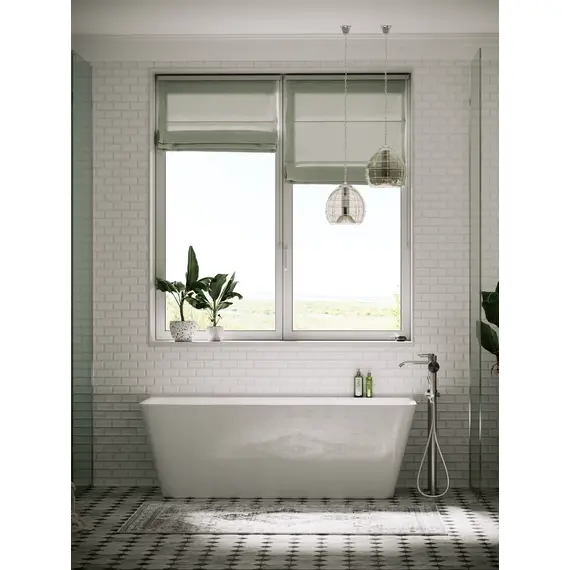 ВАННА АКРИЛОВАЯ ОТДЕЛЬНОСТОЯЩАЯ SANCOS SQUARE 170X75X58, БЕЛАЯ