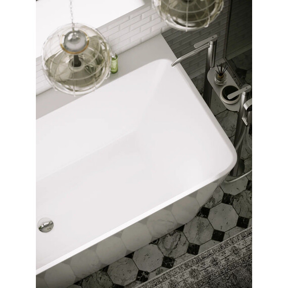 ВАННА АКРИЛОВАЯ ОТДЕЛЬНОСТОЯЩАЯ SANCOS SQUARE 170X75X58, БЕЛАЯ