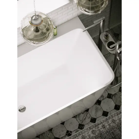 ВАННА АКРИЛОВАЯ ОТДЕЛЬНОСТОЯЩАЯ SANCOS SQUARE 170X75X58, БЕЛАЯ