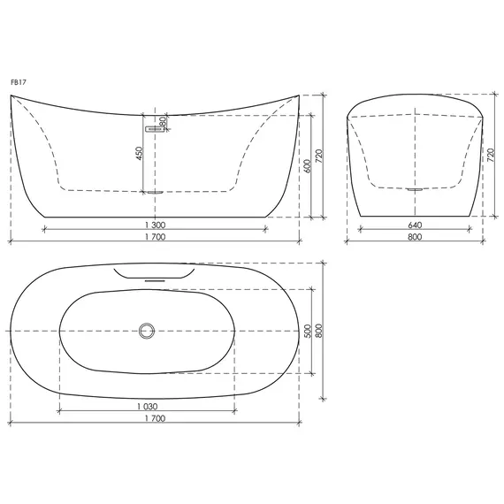 ВАННА АКРИЛОВАЯ ОТДЕЛЬНОСТОЯЩАЯ SANCOS JAZZ 170X80X74, БЕЛАЯ