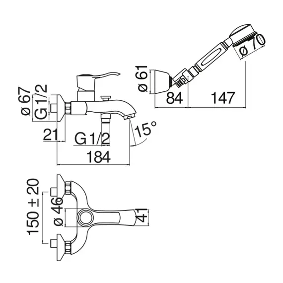 СМЕСИТЕЛЬ ДЛЯ ВАННЫ NOBILI SOFI SI98110GDP ROYAL GOLD