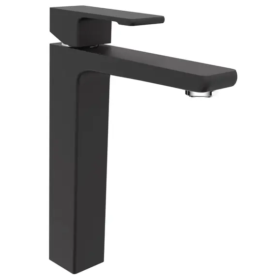 СМЕСИТЕЛЬ KAISER ELITE ДЛЯ РАКОВИНЫ ВЫСОКИЙ ХРОМ ЧЕРНЫЙ