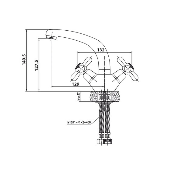 СМЕСИТЕЛЬ KAISER CARLSON ДЛЯ РАКОВИНЫ