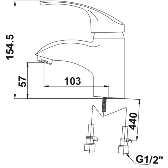 СМЕСИТЕЛЬ KAISER CLASSIC ДЛЯ РАКОВИНЫ С ГИДРОЗАТВОРОМ