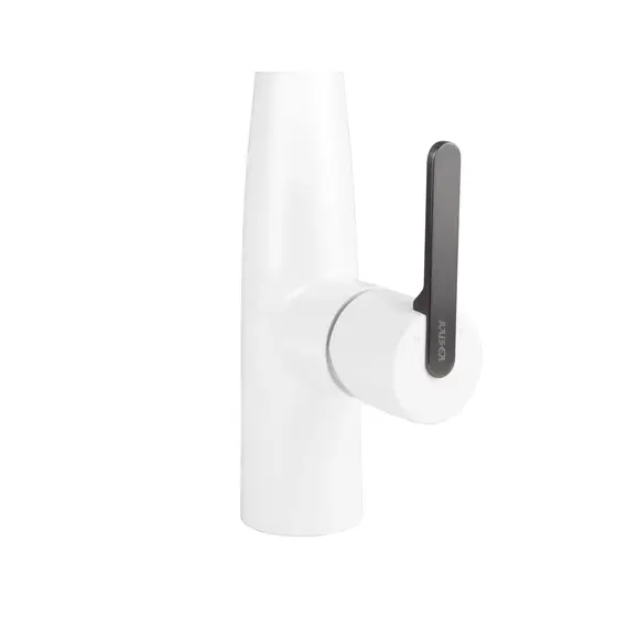 СМЕСИТЕЛЬ KAISER CLARO ДЛЯ КУХНИ С ВЫТЯЖНОЙ ЛЕЙКОЙ WHITE MATT/GUN METAL