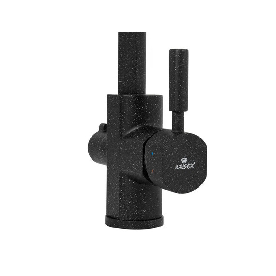 СМЕСИТЕЛЬ KAISER DECOR ДЛЯ КУХНИ БОКОВОЙ ПОД ФИЛЬТР (ЧЕРНЫЙ-МРАМОР-308)