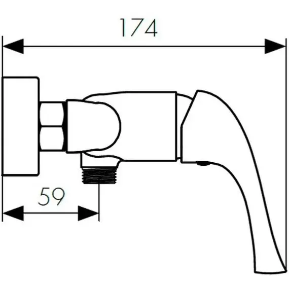 СМЕСИТЕЛЬ KAISER COMBA ДЛЯ ДУШЕВОЙ КАБИНЫ