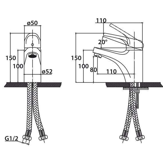 СМЕСИТЕЛЬ KAISER COUNTY ДЛЯ РАКОВИНЫ  БЕЛЫЙ