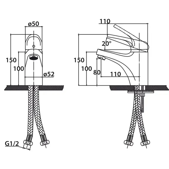 СМЕСИТЕЛЬ KAISER COUNTY ДЛЯ РАКОВИНЫ  БЕЛЫЙ