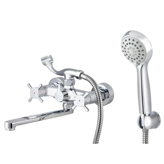 СМЕСИТЕЛЬ KAISER CUATRO ДЛЯ ВАННЫ С ДУШЕМ 4-ЛИСТНИК