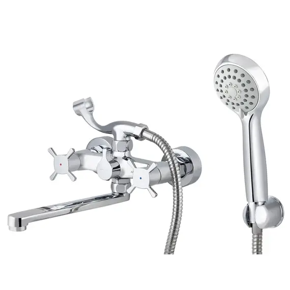 СМЕСИТЕЛЬ KAISER CUATRO ДЛЯ ВАННЫ С ДУШЕМ 4-ЛИСТНИК