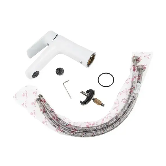 СМЕСИТЕЛЬ KAISER ATRIO ДЛЯ РАКОВИНЫ БЕЛЫЙ ХРОМ