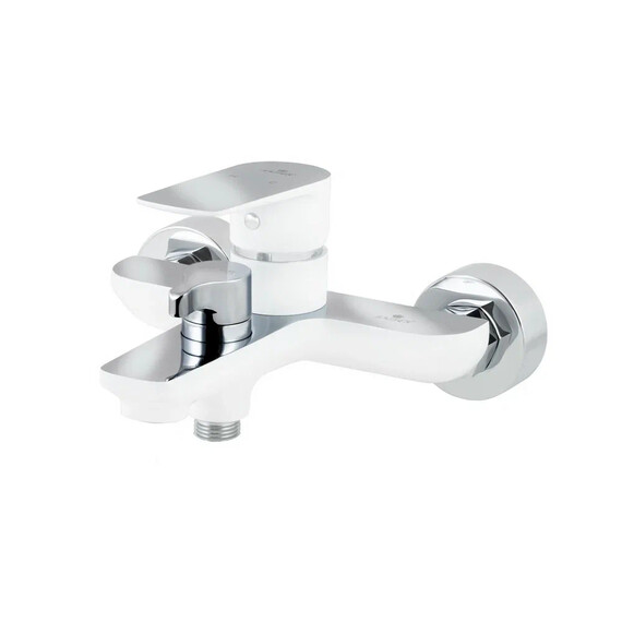 СМЕСИТЕЛЬ KAISER ATRIO ДЛЯ ВАННЫ С ДУШЕМ БЕЛЫЙ ХРОМ