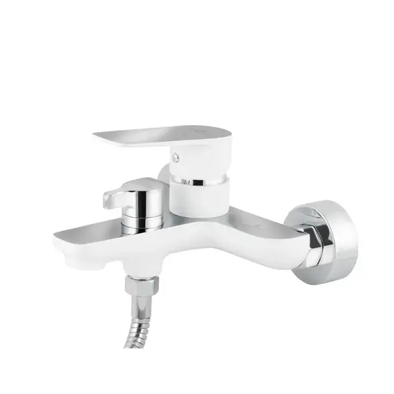 СМЕСИТЕЛЬ KAISER ATRIO ДЛЯ ВАННЫ С ДУШЕМ БЕЛЫЙ ХРОМ