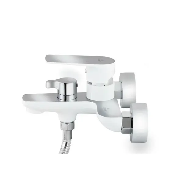 СМЕСИТЕЛЬ KAISER ATRIO ДЛЯ ВАННЫ С ДУШЕМ БЕЛЫЙ ХРОМ
