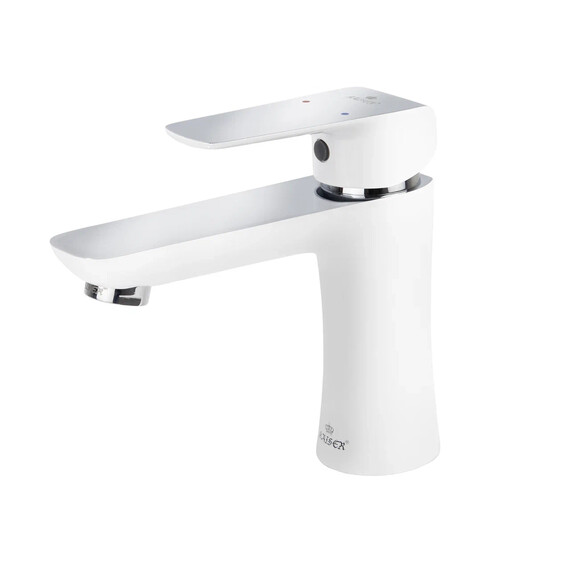 СМЕСИТЕЛЬ KAISER GLORY ДЛЯ РАКОВИНЫ ХРОМ БЕЛЫЙ