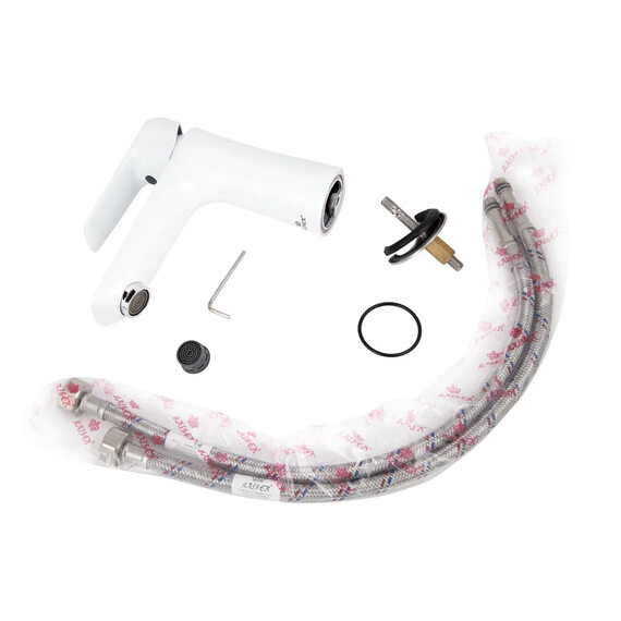 СМЕСИТЕЛЬ KAISER GLORY ДЛЯ РАКОВИНЫ ХРОМ БЕЛЫЙ