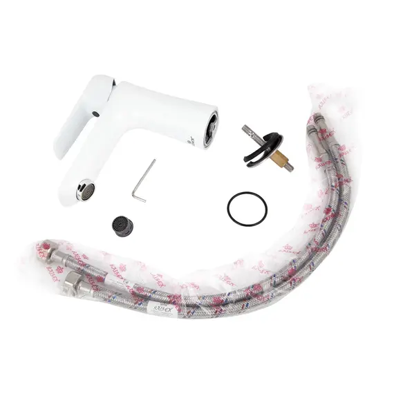 СМЕСИТЕЛЬ KAISER GLORY ДЛЯ РАКОВИНЫ ХРОМ БЕЛЫЙ