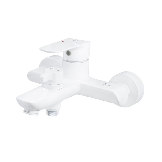 СМЕСИТЕЛЬ KAISER GLORY ДЛЯ ВАННЫ С ДУШЕМ БЕЛЫЙ