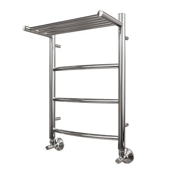 ПОЛОТЕНЦЕСУШИТЕЛЬ ВОДЯНОЙ POINT АФИНА PN04156P П3 500X600 С ПОЛКОЙ, ХРОМ