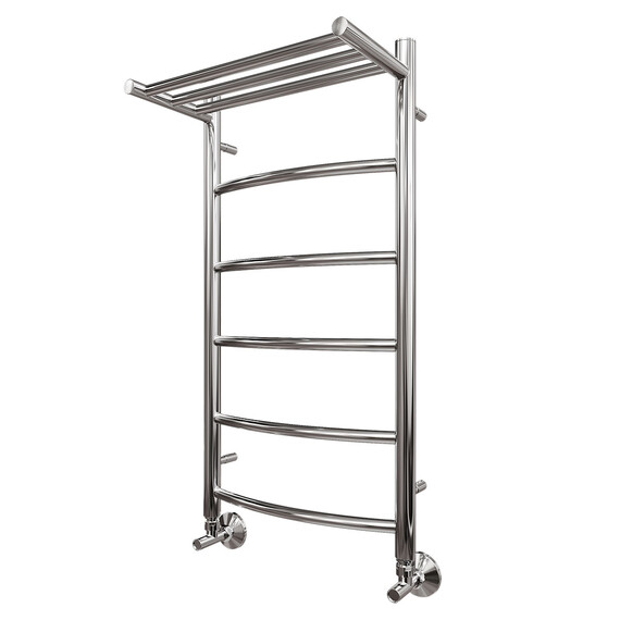 ПОЛОТЕНЦЕСУШИТЕЛЬ ВОДЯНОЙ POINT АФИНА PN04158P П5 500X800 С ПОЛКОЙ, ХРОМ