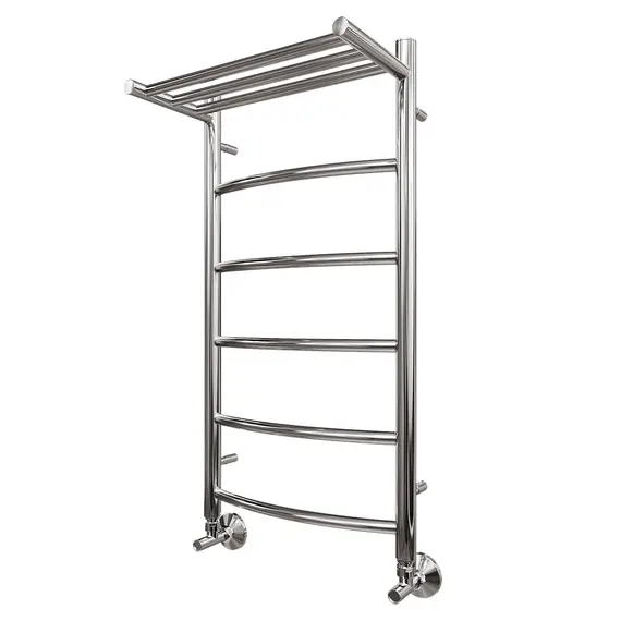 ПОЛОТЕНЦЕСУШИТЕЛЬ ВОДЯНОЙ POINT АФИНА PN04158P П5 500X800 С ПОЛКОЙ, ХРОМ