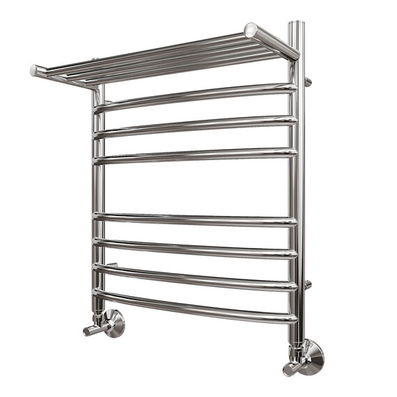 ПОЛОТЕНЦЕСУШИТЕЛЬ ВОДЯНОЙ POINT АЛЬФА PN05156SP П7 500X600 С ПОЛКОЙ, ХРОМ