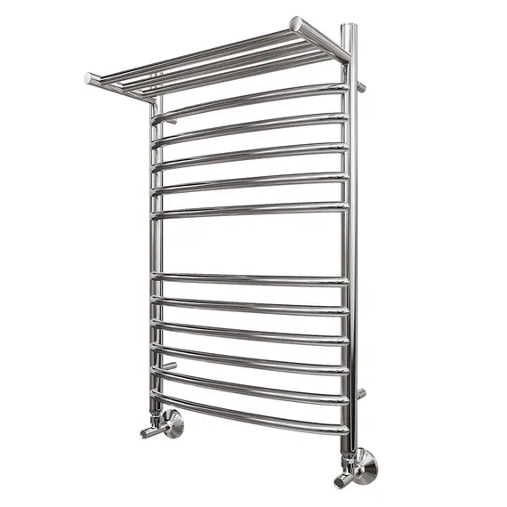 ПОЛОТЕНЦЕСУШИТЕЛЬ ВОДЯНОЙ POINT АЛЬФА PN05158SP П11 500X800 С ПОЛКОЙ, ХРОМ