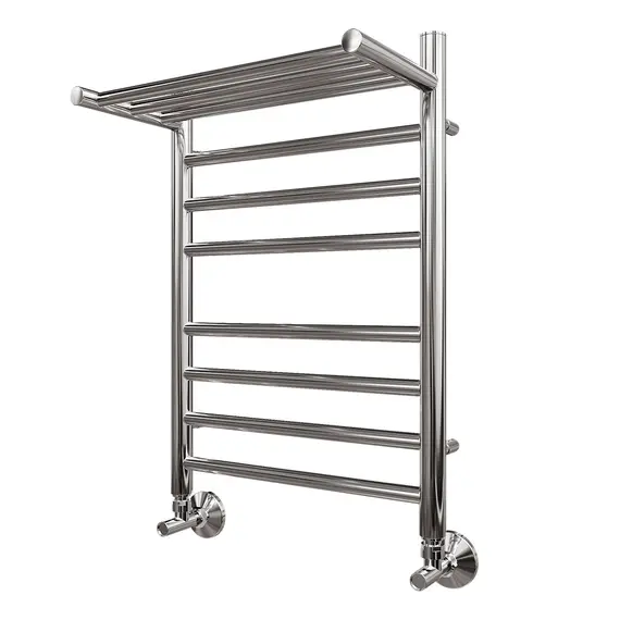 ПОЛОТЕНЦЕСУШИТЕЛЬ ВОДЯНОЙ POINT АВРОРА ПРЕМИУМ PN10146SP П7 400X600 С ПОЛКОЙ, ХРОМ