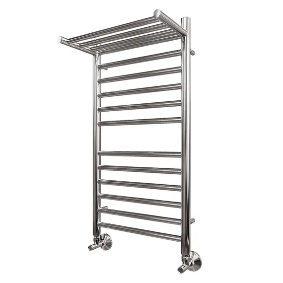 ПОЛОТЕНЦЕСУШИТЕЛЬ ВОДЯНОЙ POINT АВРОРА ПРЕМИУМ PN10148SP П11 400X800 С ПОЛКОЙ, ХРОМ
