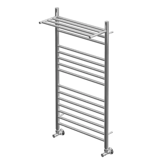 ПОЛОТЕНЦЕСУШИТЕЛЬ ВОДЯНОЙ POINT АВРОРА ПРЕМИУМ PN10150SP П14 500X1000 С ПОЛКОЙ, ХРОМ