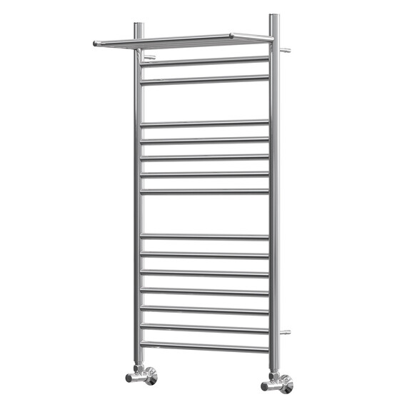 ПОЛОТЕНЦЕСУШИТЕЛЬ ВОДЯНОЙ POINT АВРОРА ПРЕМИУМ PN10150SP П14 500X1000 С ПОЛКОЙ, ХРОМ