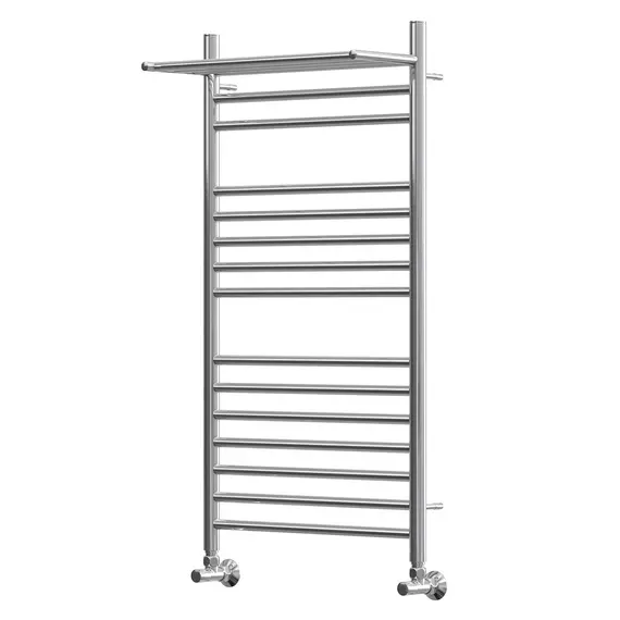 ПОЛОТЕНЦЕСУШИТЕЛЬ ВОДЯНОЙ POINT АВРОРА ПРЕМИУМ PN10150SP П14 500X1000 С ПОЛКОЙ, ХРОМ
